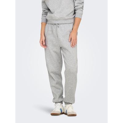 Sweathose ONLY "ONLSWEAT PANTS SWT", Damen, Gr. XS (34), N-Gr, grau (light grau melange), Sweatware, Obermaterial: 60% Baumwolle, 40% Polyester, unifarben, meliert, modisch, regular fit, Hosen Image
