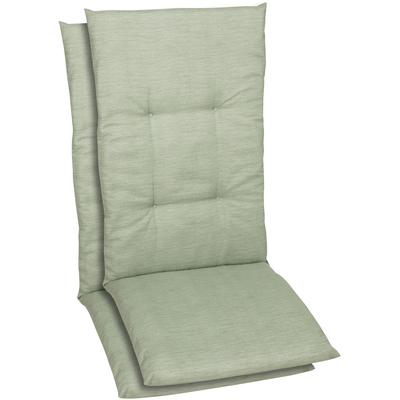 Hochlehnerauflage GO-DE, grün, B:48cm H:5cm T:118cm, Polyester, Baumwolle, Polyurethan, Polsterauflagen, Maße ca.: 48 cm x 118 cm x 5 cm Image
