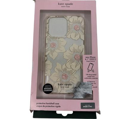 Kate Spade Cell Phones & Accessories | Kate Spade Apple Iphone 6.1 2021 Hard Shell Phone Case Magsafe Charging Floral | Color: Pink/White | Size: Os