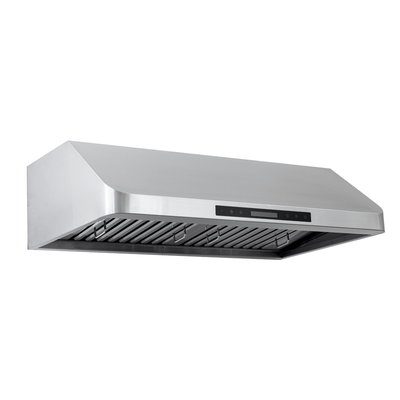 PLJW 120 Under Cabinet Range Hood in Stainless Steel, Quiet Operation and Convertible to Ductless / 36 inches wide