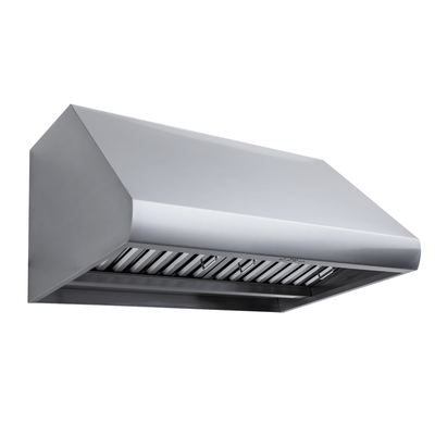 Wall-Mounted Range Hood, Convertible to Ductless, 1000/2000 CFM, Stainless Steel Finish, Outdoor Rated | Proline PLJW 109 / 36 inches wide / 430 Stainless Steel (indoors) / Single motor (1000 CFM)