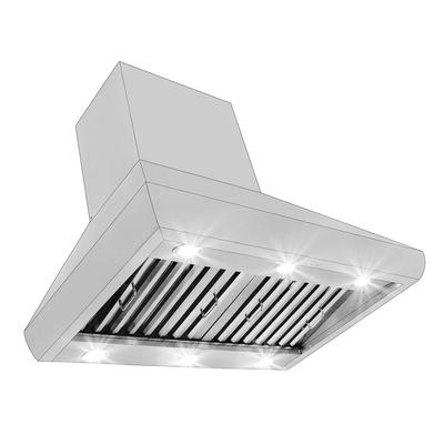 Wall-Mounted Range Hood, Ducted, 1200 CFM, Stainless Steel Finish, Outdoor Rated | Proline PLJW 109WC / 36 inches wide / 430 Stainless Steel (Indoor)