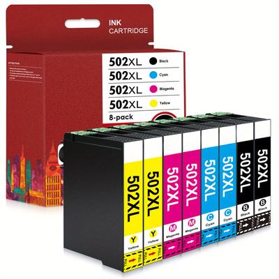 TEMU 8er-pack 502xl Multipack Druckerpatronen Kompatibel Für 502 Xl Patronen Für Workforce Wf-2860 Wf-2865 Wf-2880 Home Xp-5100 Xp5100 Xp-5105 Xp5105 Xp-5150 Image