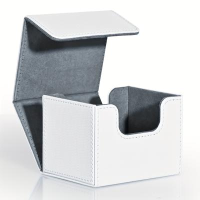 TEMU Card Deck Box For Trading Cards, Magic Commander Deck Box Holds 120+ Single Sleeved Cards, Leather Magnetic Card Storage Box Fits For Tcg Ccg Magic Cards Image