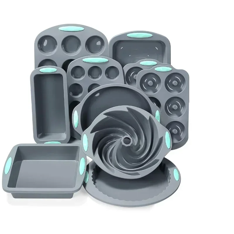 3D Gebäck Silikon Kuchen Form Backen Set Werkzeuge Für Kuchen Pan Küche Geriffelte Rohr Savarin Chiffon Pan Backformen Airfryer Zubehör Image