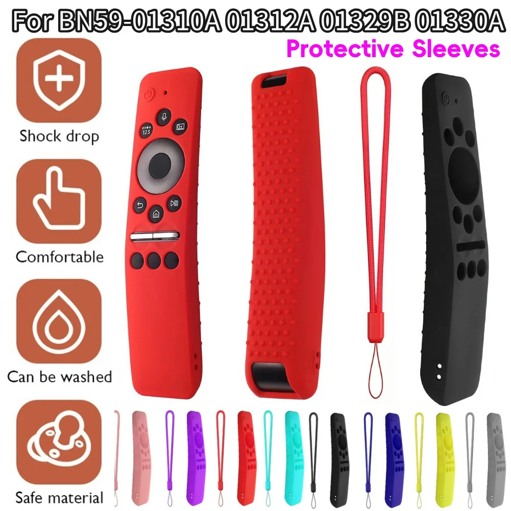 Weiche Silikon-Schutzhüllen mit Trageband, All-Inclusive-Fernbedienungs-Abdeckung, Ersatz für SAMSUNG BN59-01310A 01312A Image