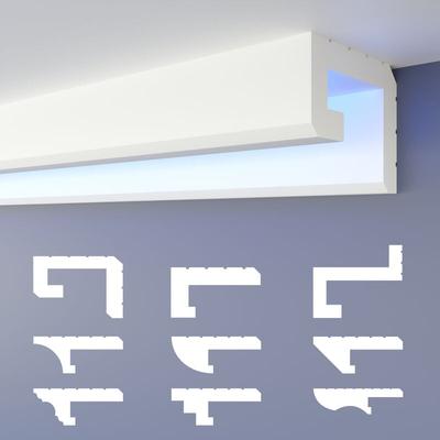 Heximo - led Schattenfugen Profil Stuckleisten, indirekte Beleuchtung xps Styropor Trockenbau Image