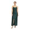 Abendkleid VERA MONT "Vera Mont Abendkleid mit Schmucksteinen", Damen, Gr. 38, Normalgrößen, grün (dusty slate), Jersey, Obermaterial: 81% Polyamid, 19% Elasthan. Futter: 100% Polyester., feminin, figurbetont lang, asymmetrischer Ausschnitt, ohne...