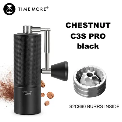 TIMEMORE Chestnut C3S Pro / C3ESP Pro Manual Coffee Grinder With Foldable Crank S2C Burr Inside