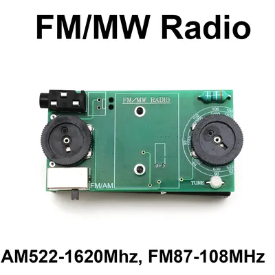 Digital FM medium wave Headphone radio module MW AM FM frequency modulation radio board 522-1620Mhz