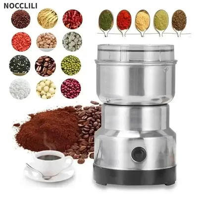 Electric Grinder Multifunctional Home Coffee Grinder Four Edged Blade Kitchen Cereal Nuts Beans