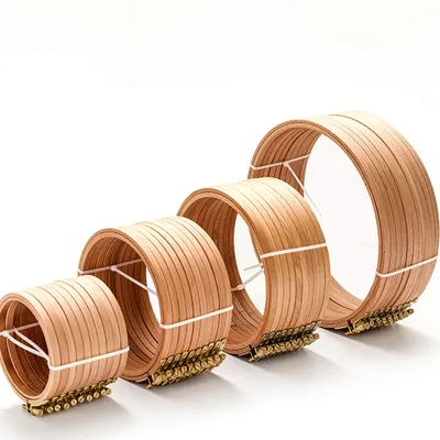 10pc/Set High Quality Beech Hoop 3-12 Inchs Wooden Embroidery Hoops Frame Embroidery Circle Ring Kit
