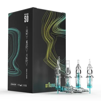 STIGMA 50pcs Mixed Tattoo Needles 0.3/0.35mm Professional Disposable Safety Makeup Cartridges Tattoo