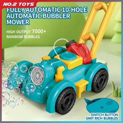 Fully Automatic Trolley Bubble Machine Outdoor Beach Party Lawn Mower Electric Soap Bubble Blower