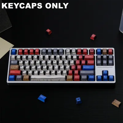 PFK Manga Style Korean PBT Keycaps Cherry Profile Dye-Sublimated Legends Keycap Set for Mx Cherry