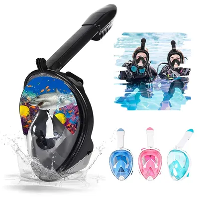 Professional Snorkeling Diving Mask Underwater Scuba Safe Anti Fog Full Face Snorkel Mask Goggles for Adult Swimming Equipment