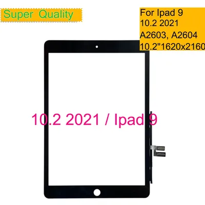 10Pcs/Lot For Apple iPad 10.2 2021 Touch Screen Digitizer Sensor For Ipad 9 9th A2603 A2604 Front