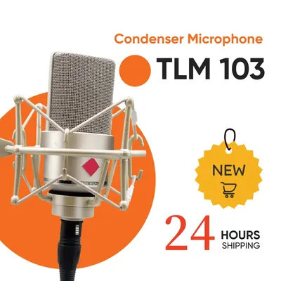 Professional TLM 103 Condenser Microphone Studio For Laptop Computer Mic Karaoke Singing Streaming