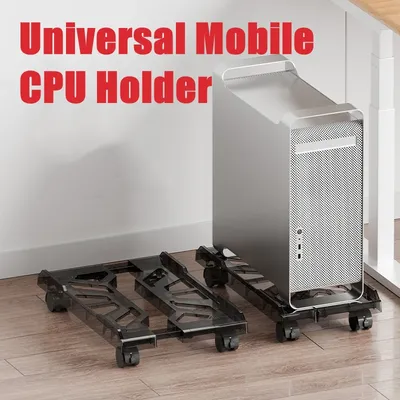 Computer Tower Stand Adjustable Mobile CPU Stand CPU Holder PC Tower Stand with Rolling Caster