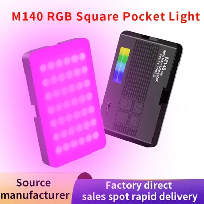 Desiontal M140 RGB Photography Fill Light Live Streaming Conference Selfie Lighting Compatible with