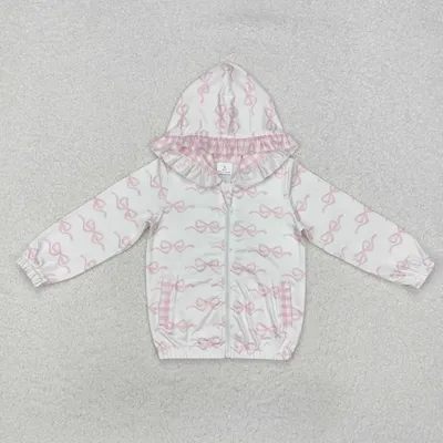 Wholesale Baby Girl Long Sleeves Cardigan Overcoat Zipper Children Infant Spring Fall Pockets