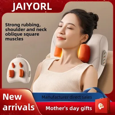 Trapezius Massage Pillow Wireless Electric Car Home Massager Heating Waist Neck Leg Cervical Shiatsu