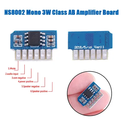 1PCS DC 3V 3.7V 5V class AB mono 3W mini amplifier board audio amp module one channel