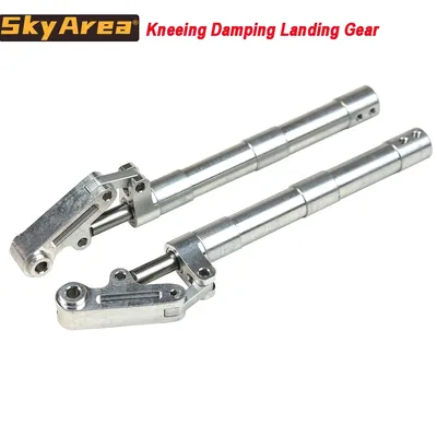 1 Pair Kneeling Damping Retraction Landing Gear Single and Duel Wheels Support for 3-6Kg RC Fixwing