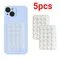 5pcs Strong Grip Phone Holder Adhesive Silicone Suction Phone Case Mount Anti-Slip Hands-Free Sticky Cell Phone Grip Stands