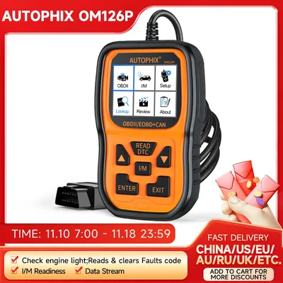 AUTOPHIX OM126P OBD2 Scanner Enhanced Code Reader Auto Diagnostic Check Engine Light for All OBDII