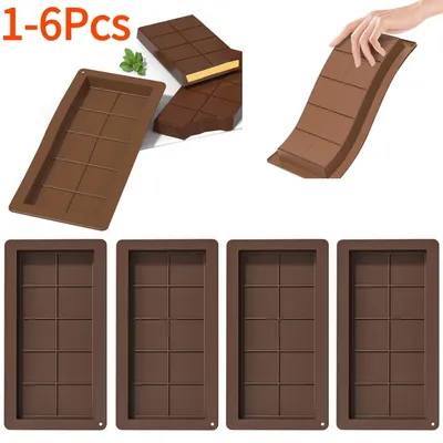 Chocolate Bar Molds Silicone Bars Break Apart Wax Melt Mould Easy Release Rectangle Durable Dubai
