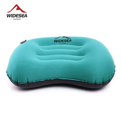 Widesea Portable Inflatable Pillow Camping Equipment Compressible Folding Air Cushion Outdoor