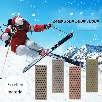 4 Pcs/Set Backing Whetstone Block For Ski Edge Skiing Sharpeners 240 360 500 1000 Grit Diamond