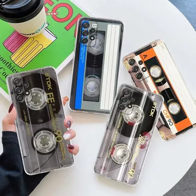 Vintage Music Tapes Cassette For Samsung Galaxy A55 Case A54 A52 A53 5G A15 A14 A13 A21S A23 A51 A34