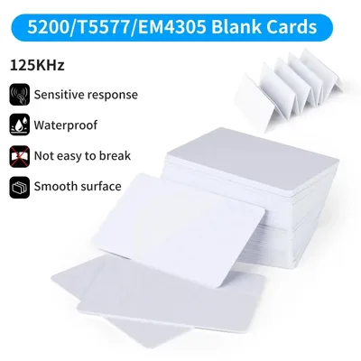 10pcs/20pcs Rewritable 125KHz RFID T5577/5200/EM4305 Blank Card Smart Access Control Key Card Read