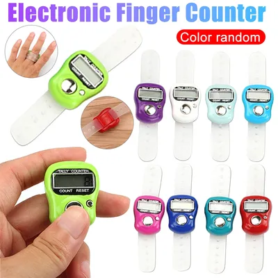1-5 PCSDisplay Electronic Tally Counter Portable Electronic Finger Counter Ring Digit Row Tally