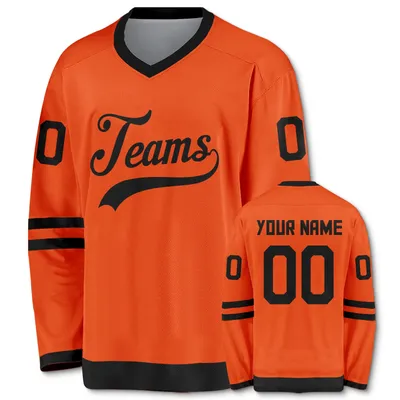 Custom Ice Hockey Jersey for Men Personalized Printed Team Name Number Long Sleeves Jerseys V-Neck