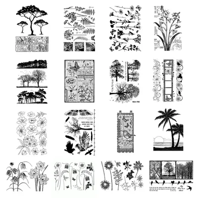 New Arrival Plant Clear Stamps 2022 For Scrapbooking Paper Making Tree Flower Leave Account Craft