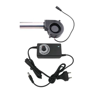 7530 BBQ Blower With Long Air Duct DC12V 220V Adjust Speed Controller for Firewood Barbecue Stove