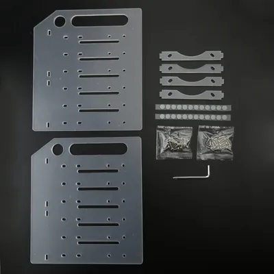 Multi-Layer Hard Drive Cage Hard Drive Bracket for 3.5in HDD SSD DIY Storage Acrylic Rack Shelf with