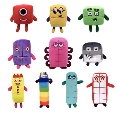 10pcs Cartoon number Plush Doll Toy Educational Stuffed Movie TV number Toys Kids Gift early