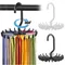 20 Claws Round Necktie Holder 360-Degrees Rotatable Hooks Tie Hanger Multifunctional Hangers Household Anti-slip Necktie Holder