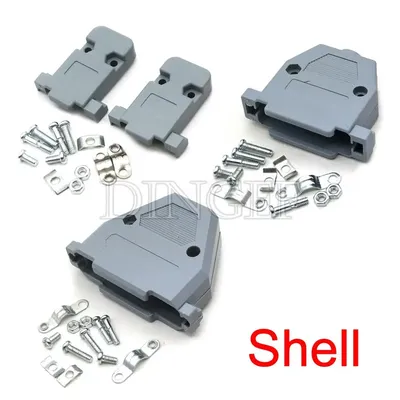 5PC DB9 DB15 DB25 DB37 serial port plastic housing 232 shell parallel port housing for DB adapter
