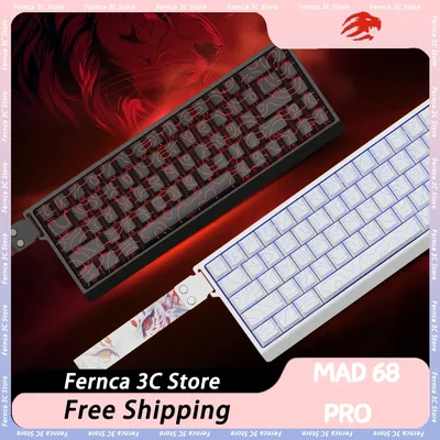 MADLIONS MAD68 Pro Magnetic Switch Mechanical Keyboard 8000Hz Wired Aluminium Alloy Gaming Keyboard