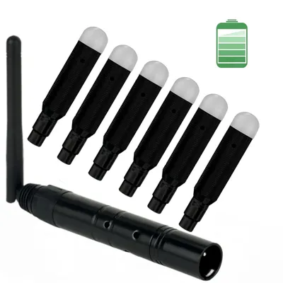 7pcs DMX512 DMX Dfi DJ 2.4G 6Charging Wireless Receiver Built-in Battery & 1 Transmitter LED