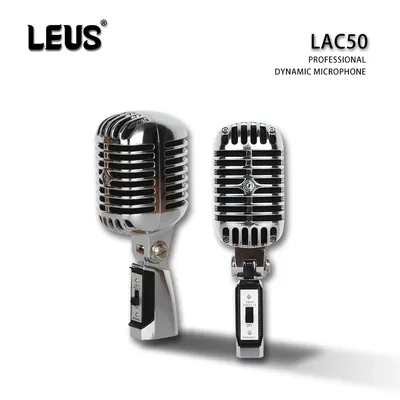 LEUS LAC50 - 55SH Professional Wired Vintage Classic Microphone Dynamic Vocal Mic Microphone For