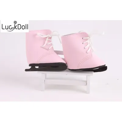 Doll Shoes Pink Ice Skates For 18 Inch American&43Cm Baby New Born Doll Our Generation , For Baby