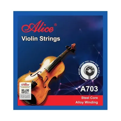 Alice A703 Violin Strings Plated Steel Alloy Winding With 4 pieces Strings Set E/A/D/G Practice