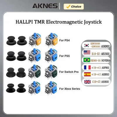 AKNES HALLPI TMR Electromagnetic Anti-Drift Joystick for Switch Pro PS5 Controller PS4 Xbox Series