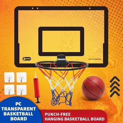 Children's wall mounted silent non porous foldable basketball stand indoor and outdoor activity